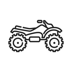 Motocross black line icon on white background. Extreme sport. Motorcycle race on the highway. Pictogram for web page, mobile app, promo. UI UX GUI design element. Editable stroke.