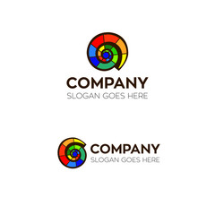 Abstract Seashell logo vector template 