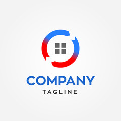 Obraz premium Abstract Ventilation Logo symbol vector template