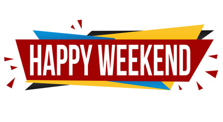 Happy weekend banner design