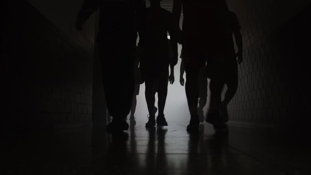Sports Team Epic Walk in Slow Motion