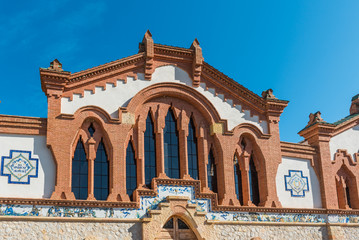 Building of the Wine Cathedral in El Pinell de Brai, Tarragona, Catalonia, Spain.