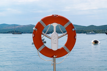 life buoy on the beach