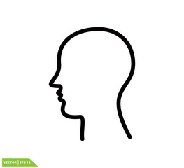 Headache icon vector logo template illustration