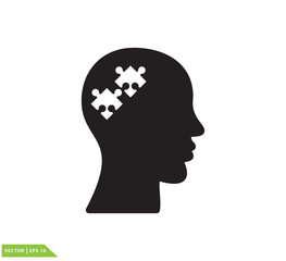 Brain icon vector logo template