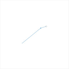 simple elements drawing in adobe illustrator on white background. imitation of drawing or disigning or creating illustration on start of the work. line shape