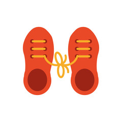 clown shoes with fools joke, flat style icon