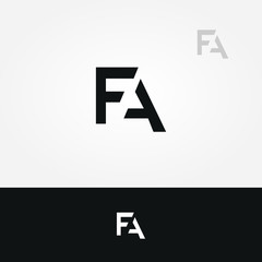 Fototapeta premium FA Letters combined logo