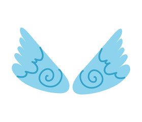 Obraz premium wings angel flat style icon