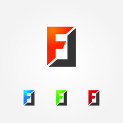 Letter f and l logo vector image