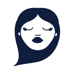 young woman head avatar character