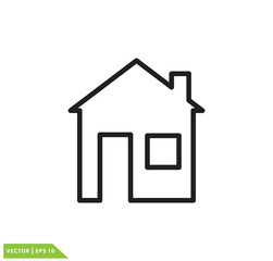 Home icon vector logo template
