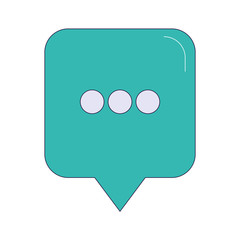 speech bubble icon, colorful design