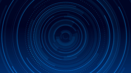 Circle blue technology Hi-tech background. Abstract graphic digital future concept design.