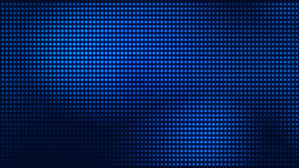 Dot blue pattern screen led light gradient texture background. Abstract  technology big data digital background. 3d rendering.