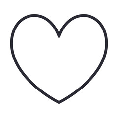 heart shape icon, line style