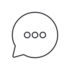 speech bubble icon over white background