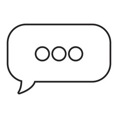 speech bubble icon, line style