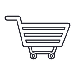 shopping bag icon, line style