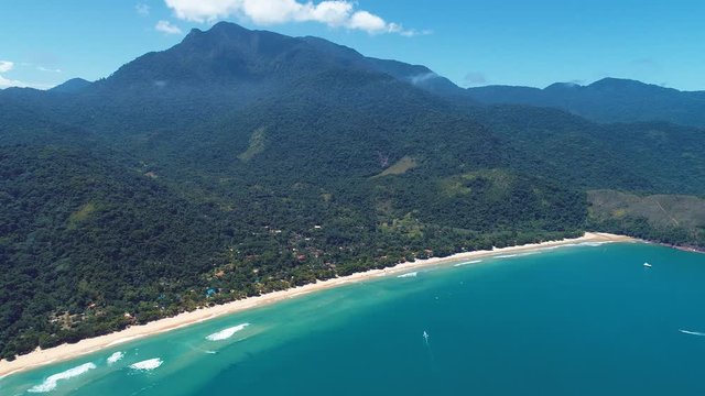 Coastline view of Paraty beach, Rio de Janeiro, Brazil. Seaside view. Coastline of Paraty beach, Rio de Janeiro, Brazil. Seaside view. Coastline of Paraty beach, Rio de Janeiro. Seaside view.
