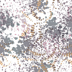 Ink Stains Seamless Pattern. Fashion Concept. 