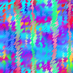 Vivid hyper bright over saturated tropical ethereal rainbow design. Seamless repeat raster jpg pattern swatch for textile or surface design. Psychedelic neon gradient ombre colors.