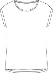 t-shirt, Flat Fashion Sketches, Apparel Template, fashion flat technical drawing