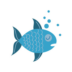 fish sea animal isolated icon
