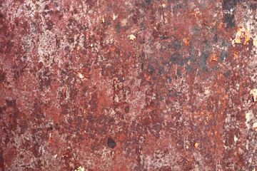 totally rusty red and orange surface with corrosion effect on a metal board of iron - grunge oxide industrial background
