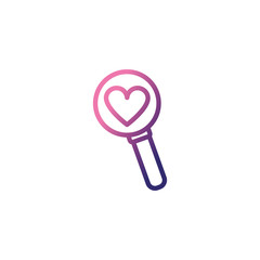 magnifying glass lens,gradient style icon