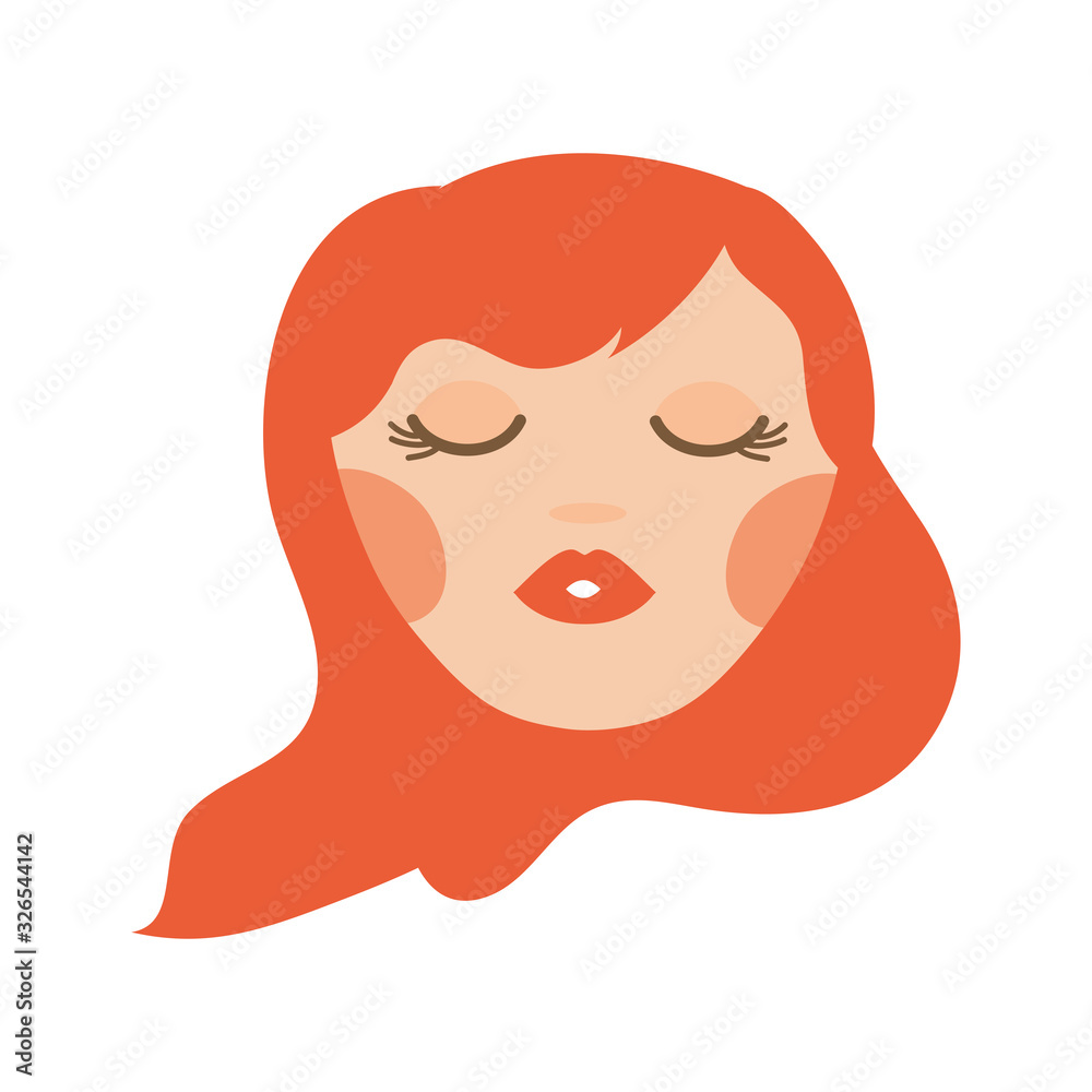 Canvas Prints young woman with red hair avatar character