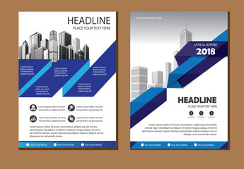 Brochure design, cover modern layout, annual report, poster, flyer in A4 with colorful triangles, geometric shapes for tech, science, market with light background