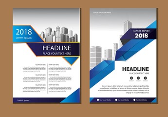 Brochure design, cover modern layout, annual report, poster, flyer in A4 with colorful triangles, geometric shapes for tech, science, market with light background
