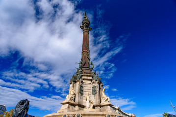 Fototapeta na wymiar The Columbus Monument in Barcelona, Spain
