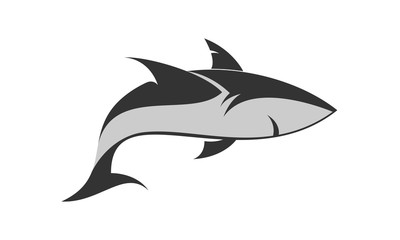 Shark simple illustration vector logo