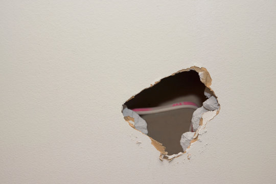 Kitchen Remodel Hole in Wall Lower Right with Wire