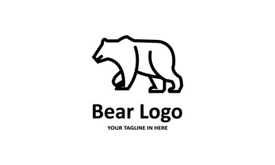 Obraz premium The flat bear logo concept is perfect for business, technology, contractor and housing symbols, health,sport, restaurants, education