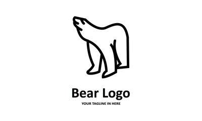 The flat bear logo concept is perfect for business, technology, contractor and housing symbols, health,sport, restaurants, education