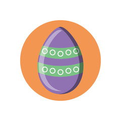 striped easter egg ,block style icon
