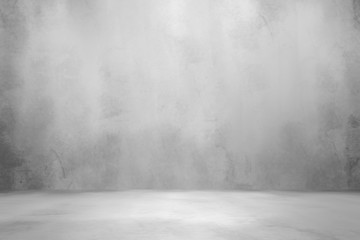 Concrete wall white color for background. Old grunge textures with scratches and cracks. White painted cement wall texture.