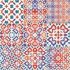 National ornamental patterns in the ceramic tiles.