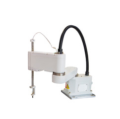 robotic pneumatic piston sucker unit on compressed air factory production for industry isolated on white