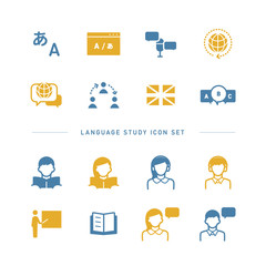 LANGUAGE STUDY ICON SET