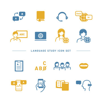 LANGUAGE STUDY ICON SET