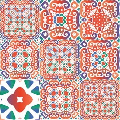 National ornamental patterns in the ceramic tiles.