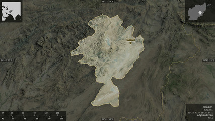 Ghazni, Afghanistan - composition. Satellite