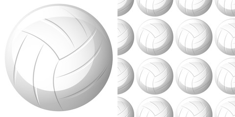 Seamless background design with volleyballs