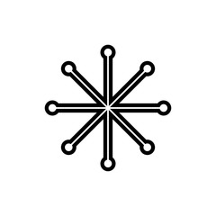 Ship Steering Wheel logo design vector