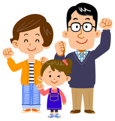 Obraz premium 幸せそうな3人家族