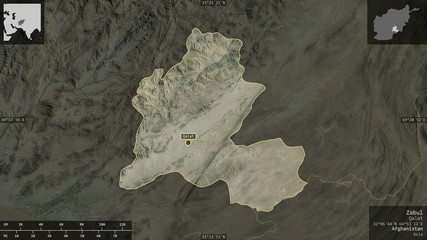 Zabul, Afghanistan - composition. Satellite